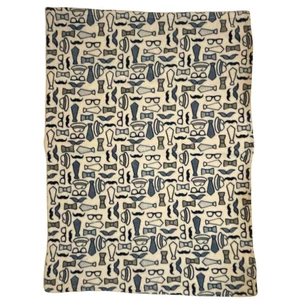 Zak and Zoey Azul Cuello Corbata Lazo Sombrero Gafas Niños Caballero Bebé Manta Vellón - Imagen 1 de 3