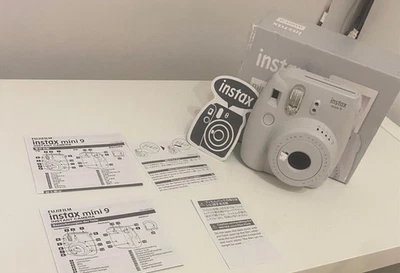 Fujifilm Instax Mini 9 Instant Camera – Smoky White – Never Used, Box Opened - Image 1 of 4