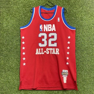 Camiseta deportiva vintage Mitchell & Ness All-Star para hombre XL larga 1987-88 MAGIC JOHNSON Foto 1 de 4