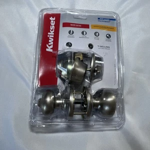 Cove Satin Nickel gleichschließend Eingangstürknopf und Einzylinder Riegel Combo Pack - Bild 1 von 4