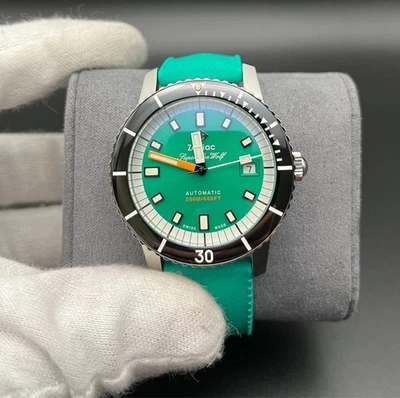 Zodiac Super Seawolf Compresion, Green Dial, 200m WR - Image 1 of 4