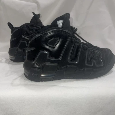 Nike Air More Uptempo Black FV2264-001 Size 4.5 Y EUC - Image 1 of 4