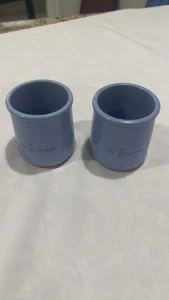 (2) La Fermiere Terracotta Yogurt Pots Periwinkle - Picture 1 of 4
