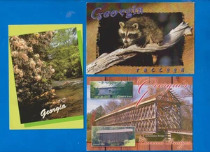 set of 3 posted postcards, Georgia, USA - Picture 1 of 2