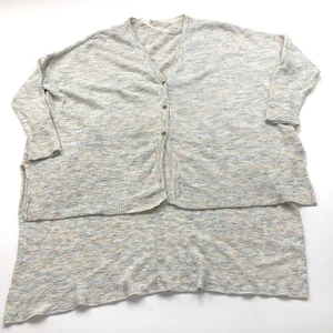 Free People XS Women's Oversized Cardigan Lightweight Hi Low Button Sweater - Picture 1 of 11