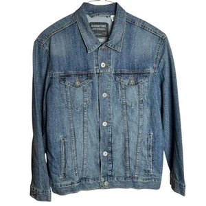 Signature by Levi Strauss Black Label Blue Denim Men's Trucker Jacket Size XL - Picture 1 of 11
