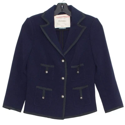 Cartonnier Blazer опрятный Dark Academia военный корпоративный классический кнопка синий 0 - Изображение 1 из 4