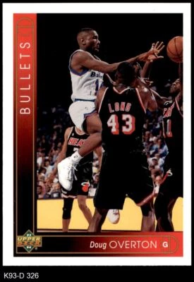 1993 Upper Deck #326 Doug Overton Bullets (Wizards) La Salle Universit 8 - NM/MT - Image 1 of 2