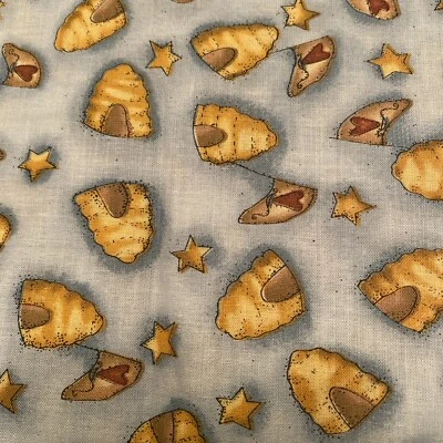 Button Button Designs Bee Hives/ Flags/ Stars SSi cotton Fabric  35” X 45” - Image 1 of 3