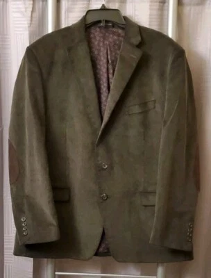 CHAPS Mens Size 46 R Brown Notch Collar Cotton Corduroy Sport Jacket Blazer - Image 1 of 4
