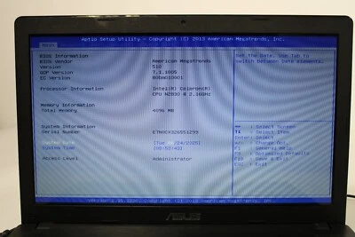 ASUS- xx551M Laptop intel Celeron 2.16GHz 4GB 15.6inch - Image 1 of 4