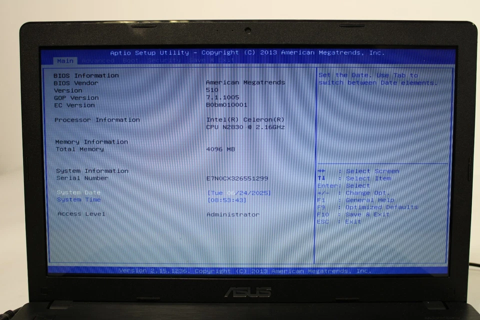 ASUS- xx551M Laptop intel Celeron 2.16GHz 4GB 15.6inch - Image 1 of 4