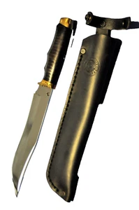 Author's Handmade Hunting knife w/Nice Oxhide Handle - Imagen 1 de 12