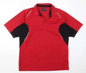 Cypress Point Mens Red Polyester Blend Polo Size XL Collared Pullover - Picture 1 of 12