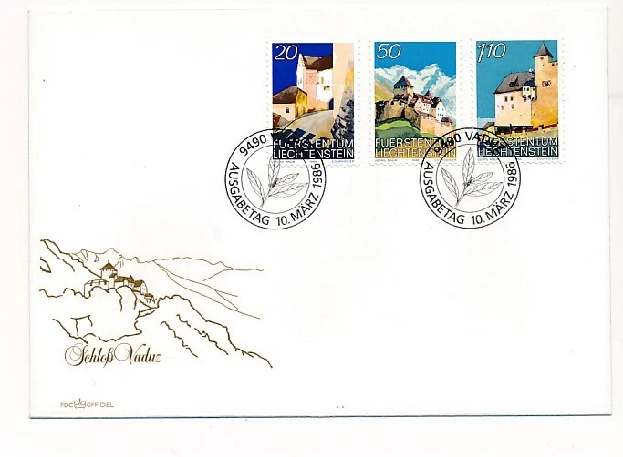 D146317 Buildings Architecture FDC Liechtenstein - Image 1 of 1