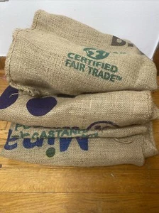 Vintage Texas USA Burlap Feed Bag Lot 4 Flag Houston TX Craft - Picture 1 of 7
