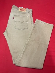 Pantalones de mezclilla Levis 541 para hombre color caqui marrón beige 32/34 bolsillos rectos cremallera algodón - Imagen 1 de 6