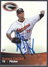2009 Delmarva Shorebirds #14 Richard Zagone IP autograph signed card