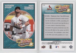 2008 Upper Deck Baseball Heroes Sea Green /99 Chris Duncan #159