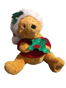 Winnie the Pooh 15” Christmas Bear Holding Holly Children plush Pooh Bear - Picture 1 of 3