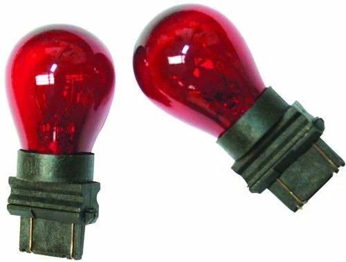 2x RED 3157 Bright Light Bulbs Car Tail Signal Turn Brake Miniature Lamp Stop - Image 1 of 1