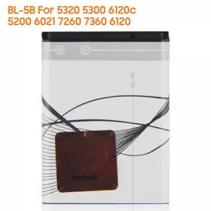 Batería de repuesto BL-5B para NOKIA BL5B 7260 7360 5320 5300 6120 5200 890mah - Imagen 1 de 6