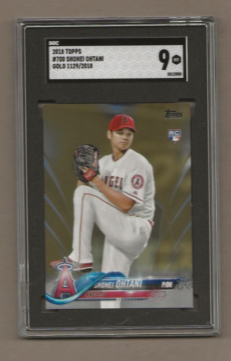 2018 Topps Gold #700 Shohei Ohtani Pitching RC Rookie /2018 SGC 9 MT Angels.