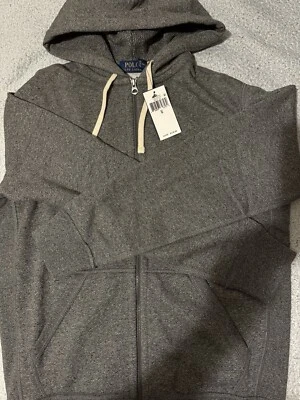 CONJUNTO Polo Ralph Lauren Hombres Cremallera Completa Polar Sudadera con Capucha y Joggers Gris Talla Pequeña Nuevo con Etiquetas Foto 1 de 4
