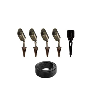 VOLT Landscape Lighting 4 Spotlight Expansion Kit CKIT-2-B Bronze - New ✅️ - Picture 1 of 2