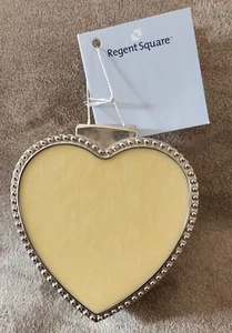 Neu Herzförmige Schmuckschatulle Intarsien Samt gefüttert Silber Regent Quadrat - Bild 1 von 6