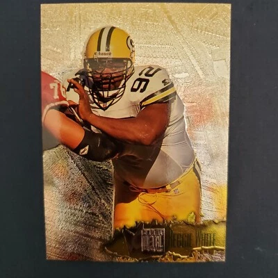 REGGIE WHITE - 1997 FLEER METAL FOOTBALL CARD #46 BEAUTIFUL!  PACK FRESH! LOOK!! - Image 1 of 2