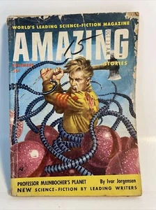 dec 1955 vintage Amazing Stories Fact & Science Fiction mainbocher’s planet rare - Picture 1 of 11