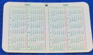 ROLEX CALENDARIO VINTAGE 1994 1995 - Foto 1 di 2