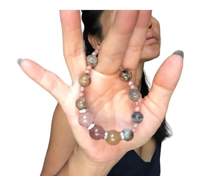 Brazalete de chakra de curación energética con piedras naturales y dijes yoga meditación Foto 1 de 4
