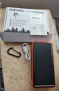 Solar mobile Charger RoHS lithium polymer battery orange - Picture 1 of 7