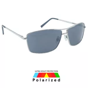 Retro Aviator Sunglasses Cop Square Polarized Spring Hinges Metal Frame POL215 - Picture 1 of 16