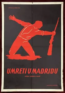 1963 Original Movie Poster TO DIE IN MADRID Spain Civil War Rossif Documentary - Picture 1 of 6