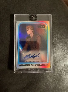 2022 Star Wars Anakin Skywalker Auto Matt Lanter Blue /50 Numbered - Bild 1 von 3