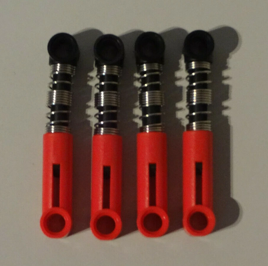 (D15) Lego Technic 4x 731c04 Stoßdämpfer rot 6,5L 42009 42056 42110 42115 75256 - Bild 1 von 1