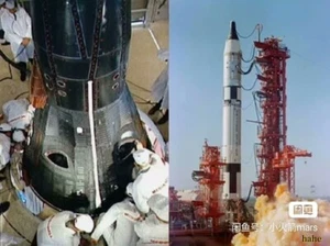 Veicolo spaziale con equipaggio 7,6'' Gemini alto stampato in 3D rifinito in plastica modello 1/32 NUOVO - Foto 1 di 10