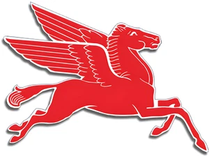 Mobilgas Mobil oil Pegasus Flying Horse Decal Sticker Waterproof - Picture 1 of 2