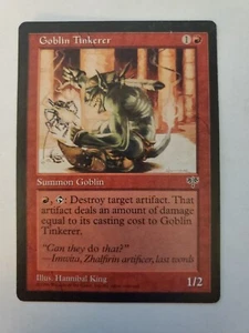 MTG Magic The Gathering Card Goblin Tinkerer Summon Goblin Red Mirage 1996 - Picture 1 of 2