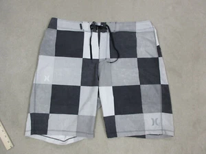O Neill Boardshorts Mens 34 Gray White Black Hybrid Swim Trunks Bathing Suit - Picture 1 of 10
