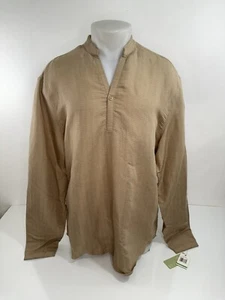 CUBAVERA - NEW w TAGS - LINEN BLEND Pullover Mens L Shirt - Picture 1 of 6