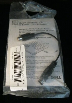 DELL LATITUDE CPt C- SERIES CPi R-SERIES COMPOSITE TV-OUT ADAPTER CABLE  #07309P - Image 1 of 2