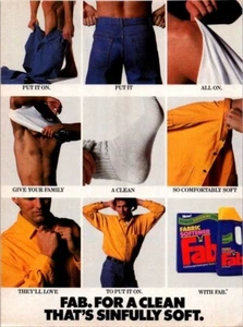 FAB Detergent Ad For A Clean Thats Sinfully Soft 1988 Family Circle Magazine - Picture 1 of 1