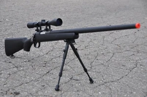 AGP Multi Option Well Bolt Action Airsoft Sniper Gun Long Barrel 500 FPS Black - Picture 1 of 6