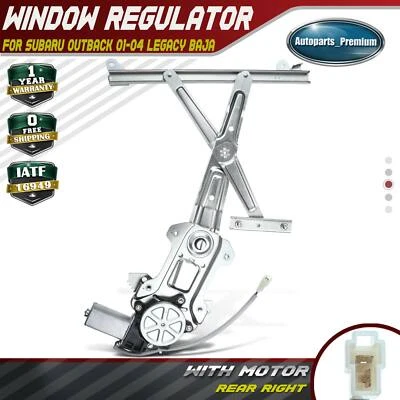 Power Window Regulator w/ Motor for Subaru Outback 01-04 Legacy Baja Rear Right - Изображение 1 из 4