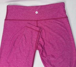 Legging Pantalón Lululemon Wunder Bajo Jaspeado Rosa Magenta Joyas Talla 8 - Imagen 1 de 5