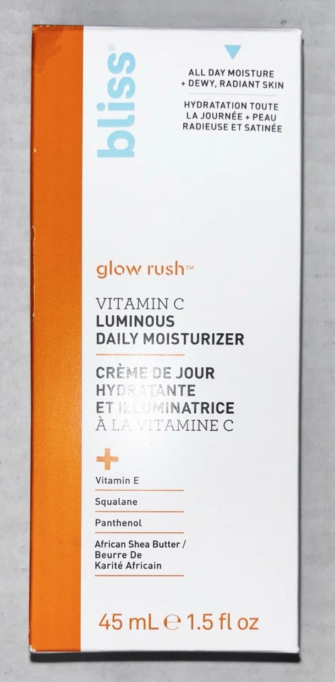 Bliss Glow Rush Vitamina C Crema Hidratante Diaria Luminosa Lote 1.5 fl oz Foto 1 de 1